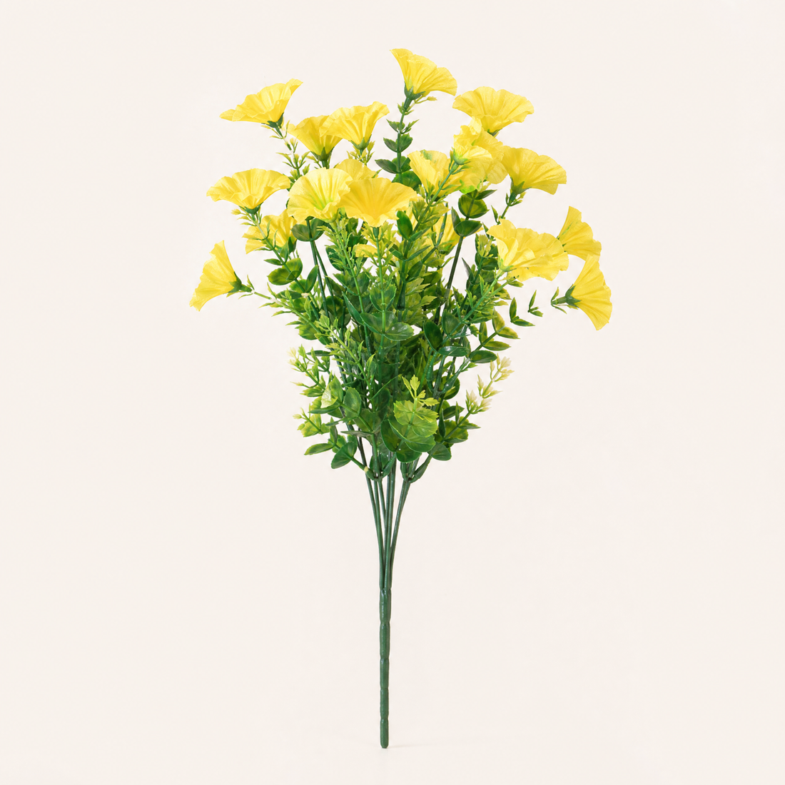 Silk Morning Glory Stem – Faux Floral Bush UV Resistant Indoor Outdoor Garden Decor