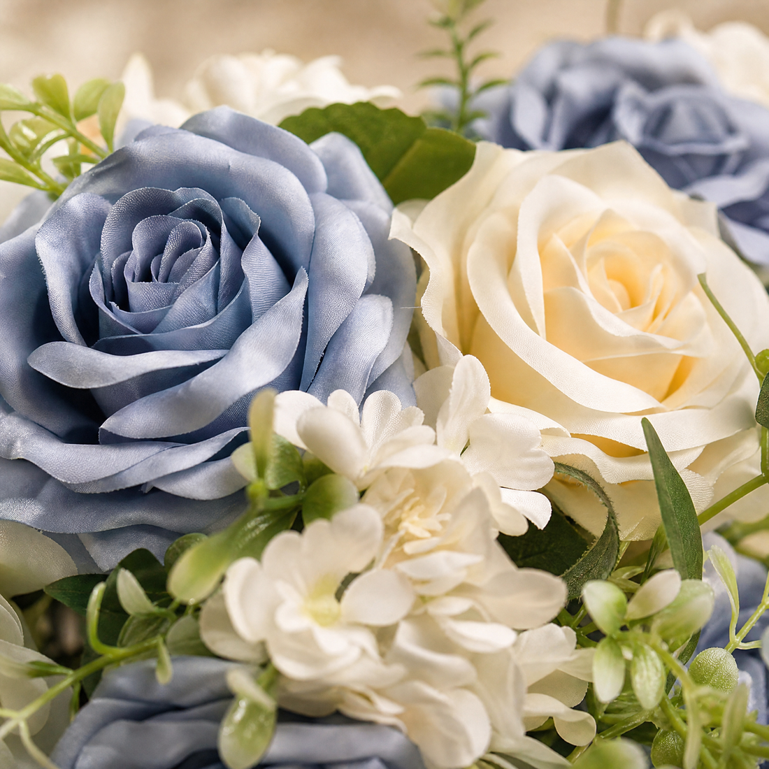 Silk Flower Row Arrangement 6 Pack – Wedding Table Centerpiece Arch Backdrop Party Decor