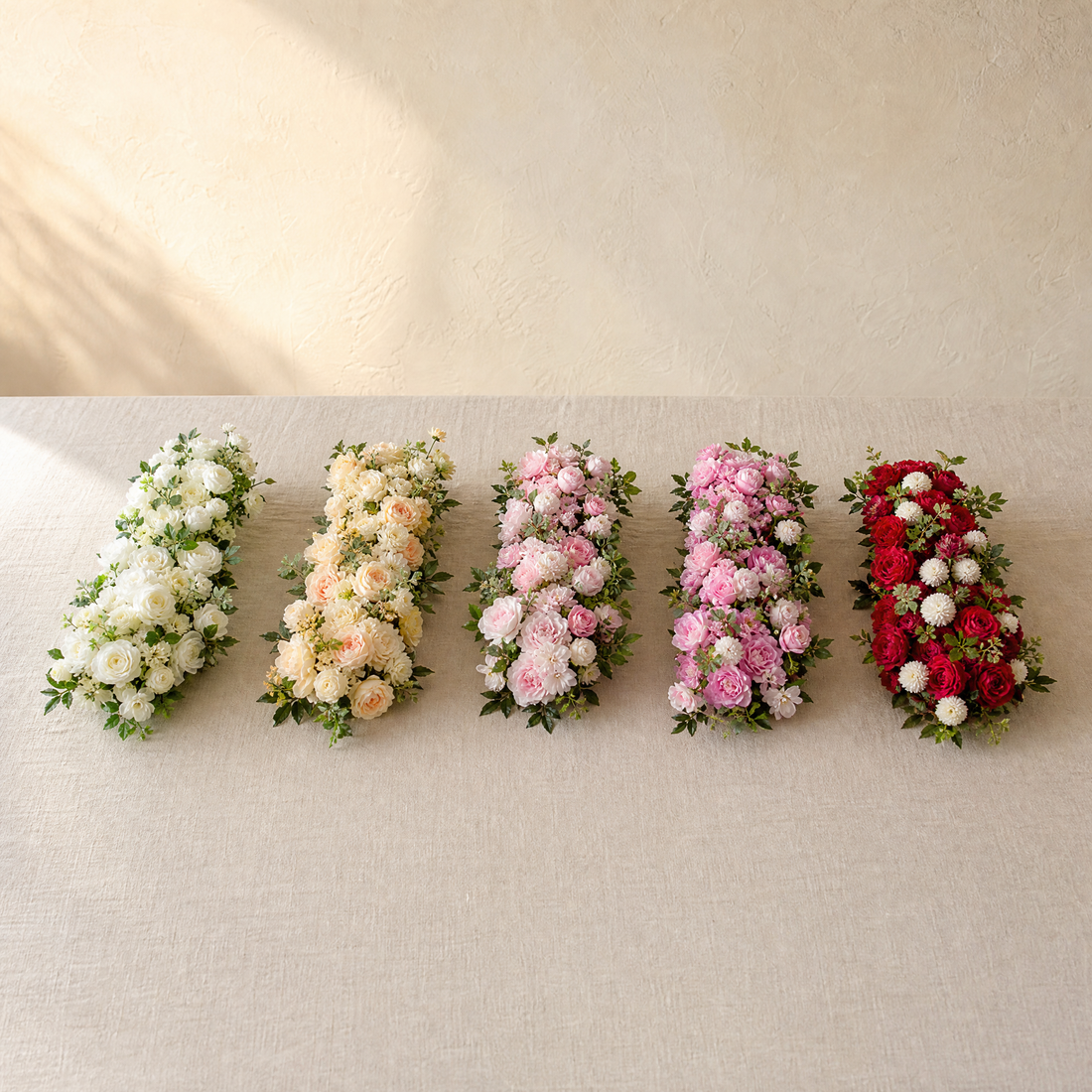 Artificial Rose Peony Flower Row – Silk Arch Backdrop Wedding Table Centerpiece Decor