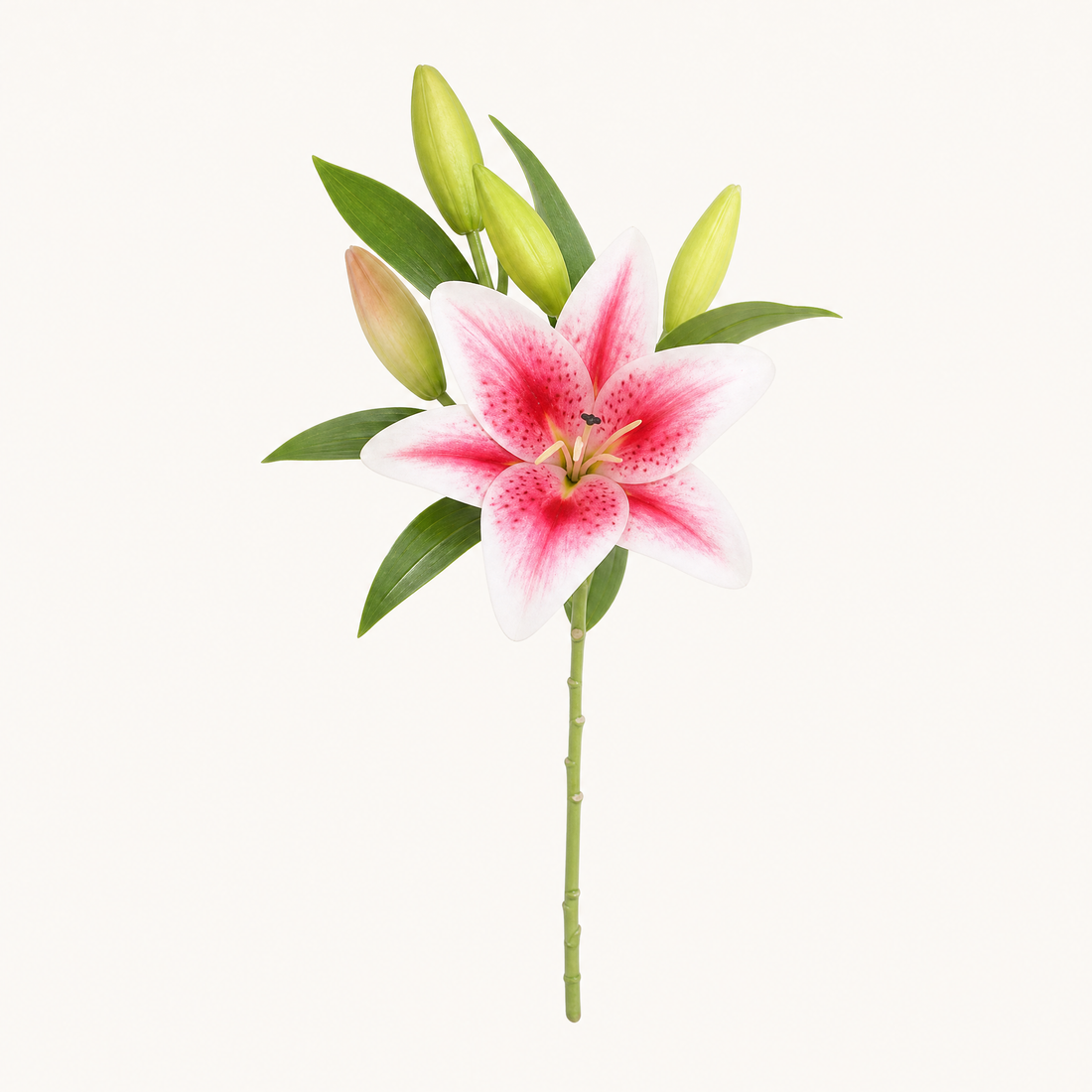 Faux Lily Branch – Artificial Stem for Wedding and Home Decor, 41cm