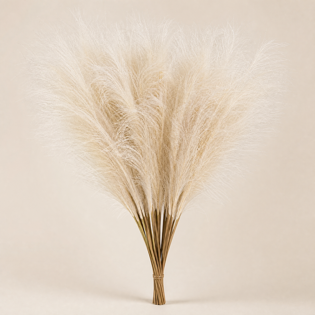 Artificial Pampas Grass Stems – Faux Bouquet for Wedding Table and Vase Decor