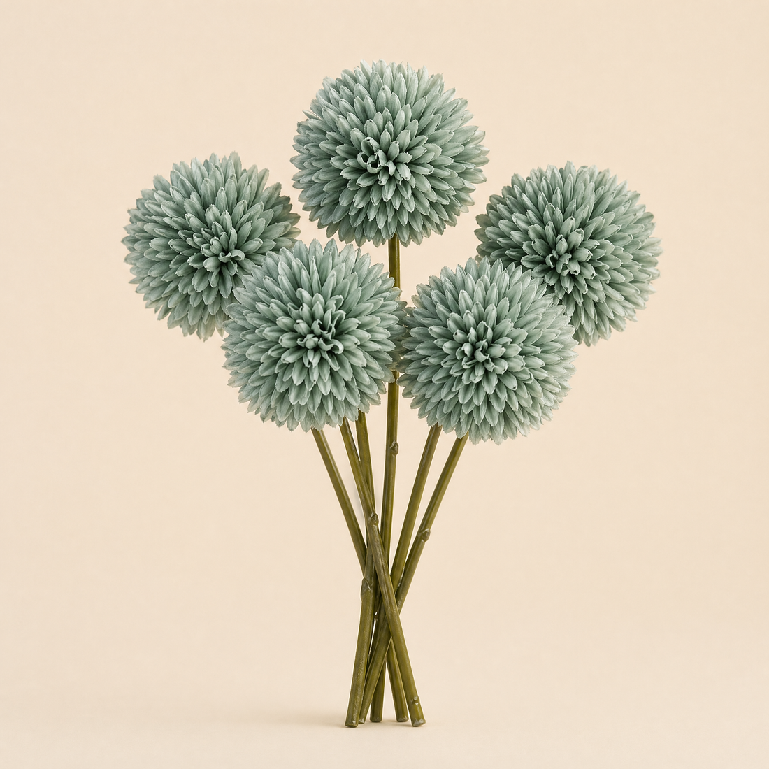 Artificial Hydrangea Stems Set of 5 – Faux Silk Flowers for Vase Wedding Home Decor