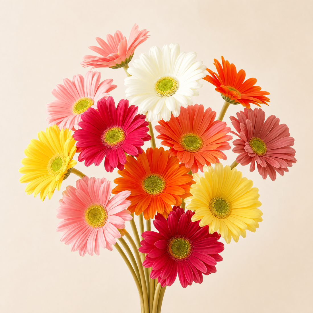 Artificial Gerbera Daisy Stems – Faux PU Flowers for Wedding Home Office Decor