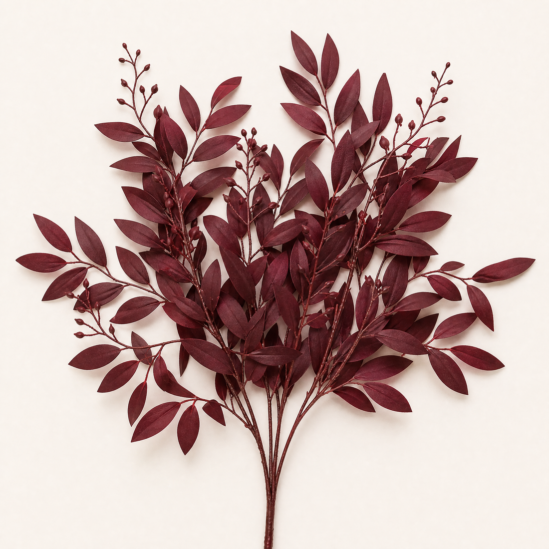 Artificial Willow Leaf Stems – Faux Greenery Bouquet for Home Vase Decor