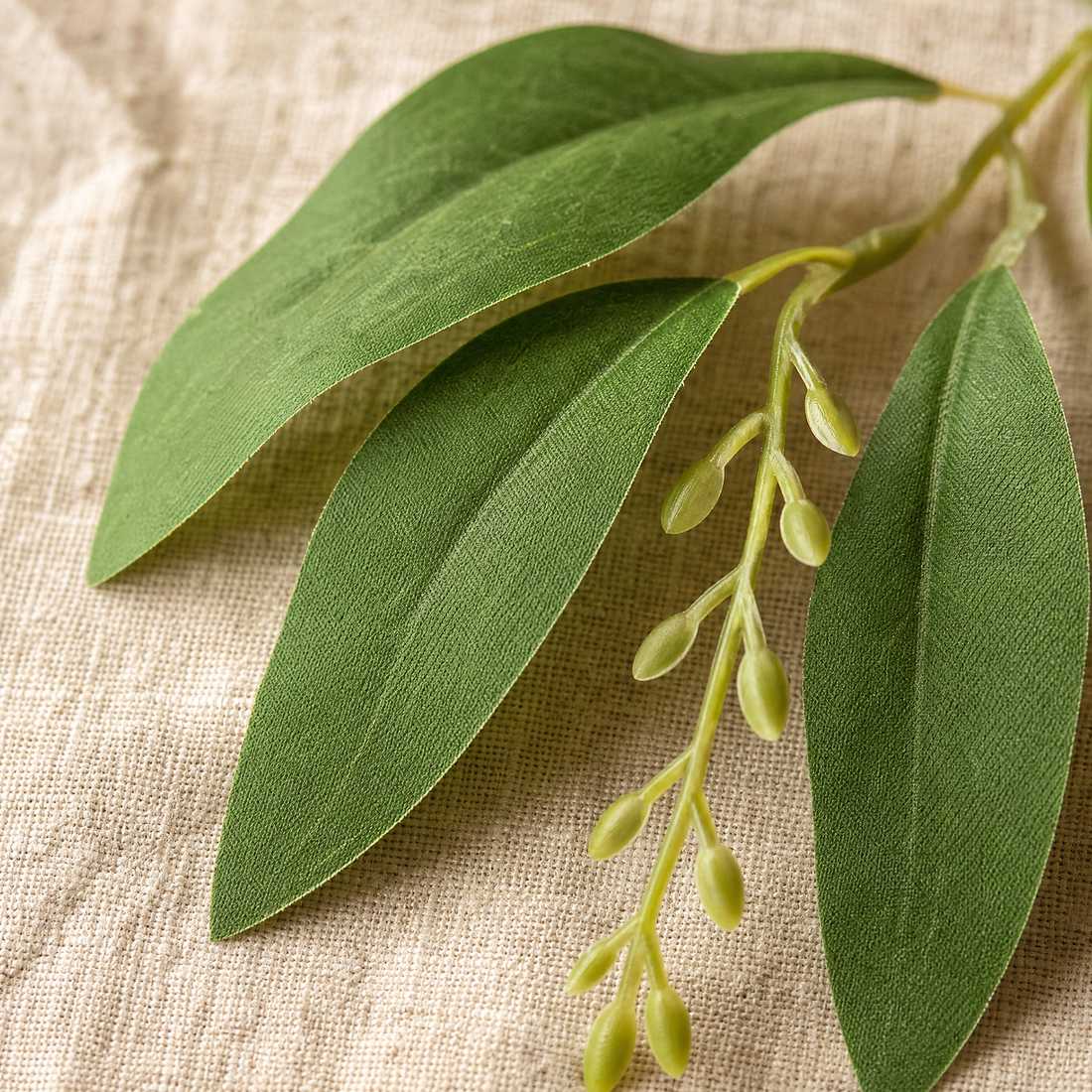 Artificial Willow Leaf Stems – Faux Greenery Bouquet for Home Vase Decor