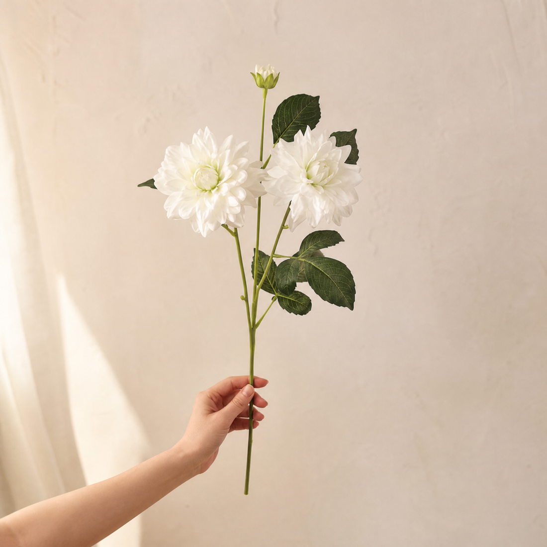 Artificial Dahlia Stem – Silk Faux Flower for Home Decor Wedding Arrangements 76cm