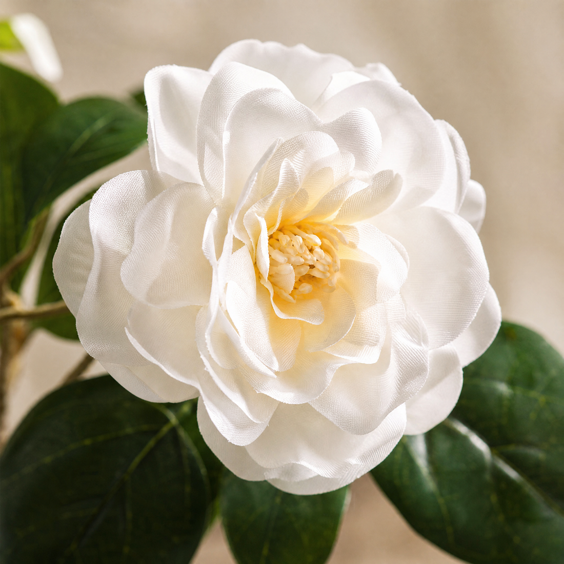 Artificial Peony Tree with Pot – White Faux Flower Tree Indoor Living Room Decor