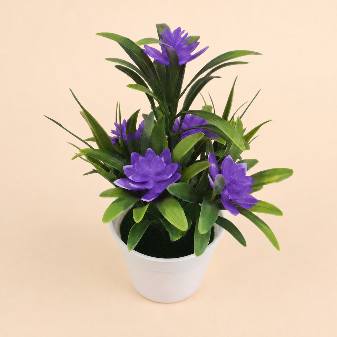 Artificial Flower Plant Pot – Faux Botanical Desktop Decor Home Office Gift
