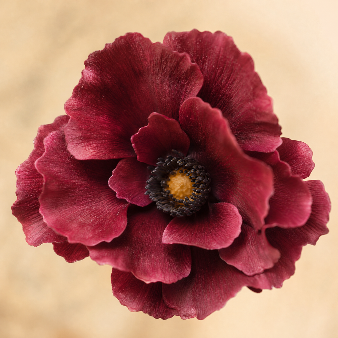 Faux Poppy Bouquet – PU Artificial Flowers for Wedding, Bridal, Home Decor