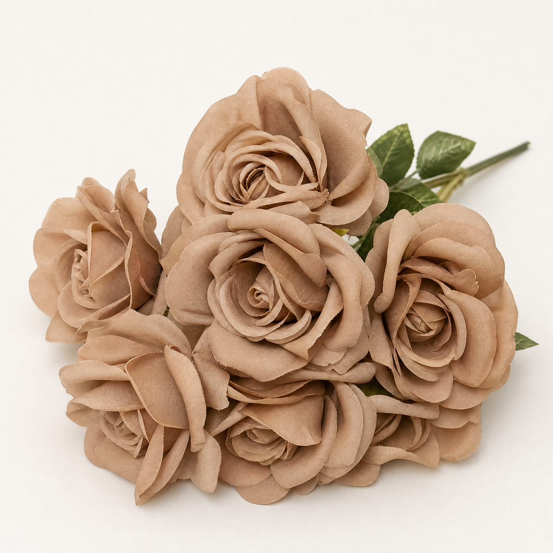 Faux Rose Bunch 10 Stems – Silk Wedding Flowers Vintage Tones Room Decor