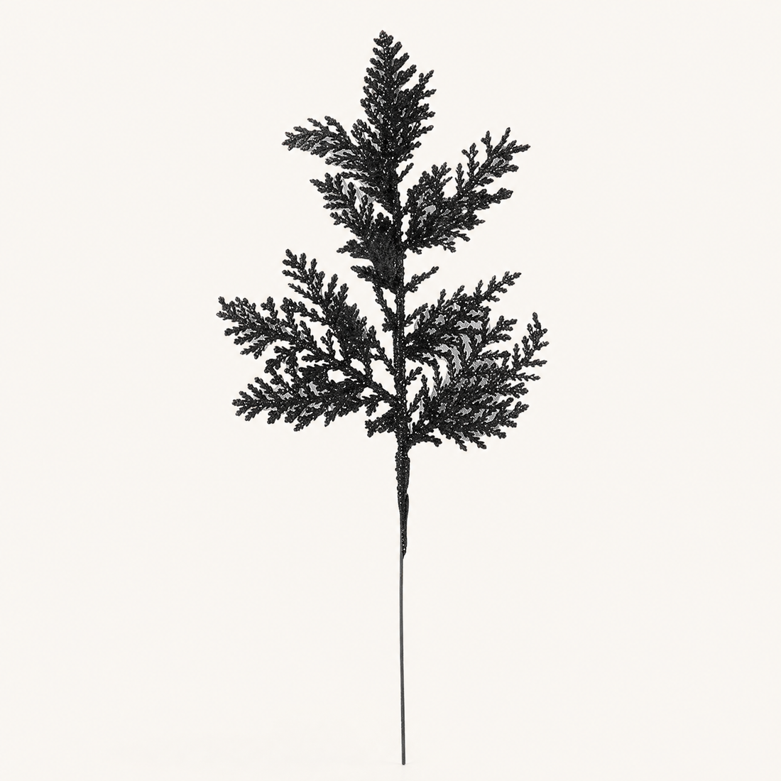 Faux Glitter Pine Branch Picks – Christmas Tree Wreath Stems Holiday Decoration