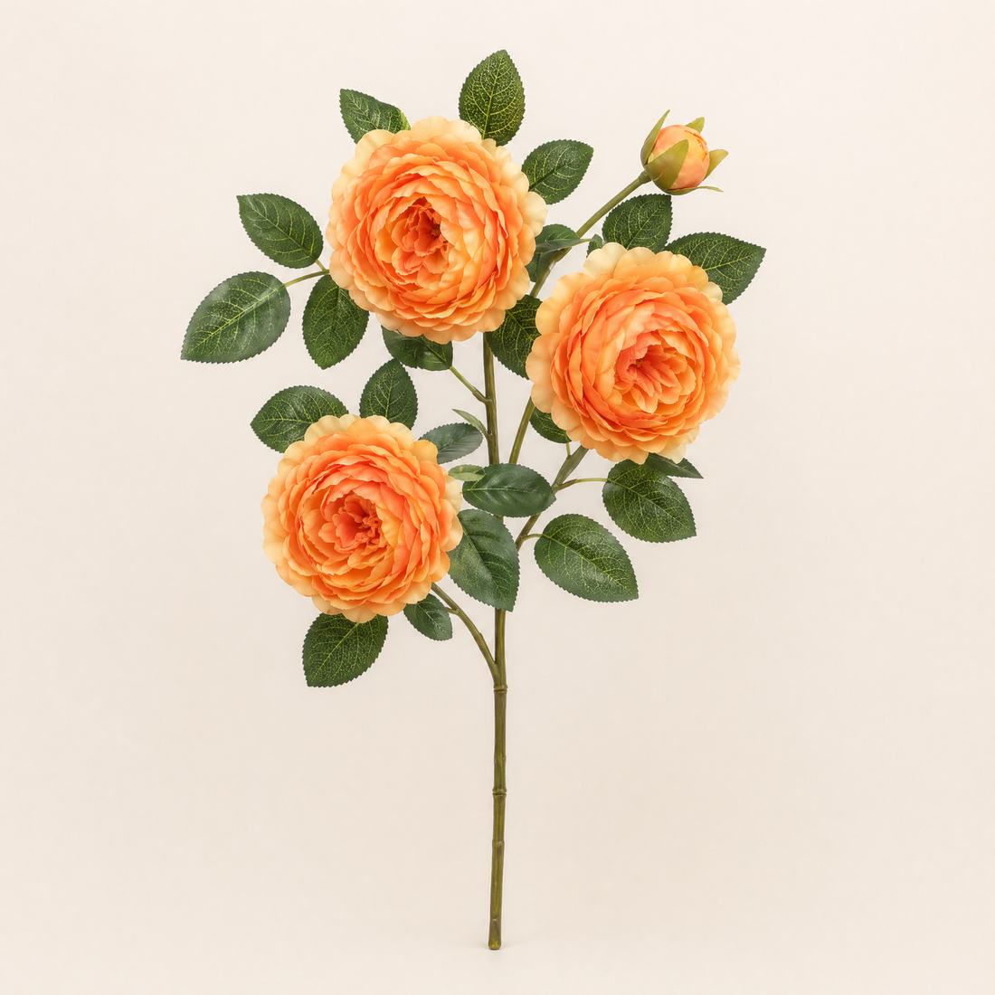 Artificial Peony Bouquet Branch – 3 Bloom Faux Flowers for Wedding Home Garden Decor