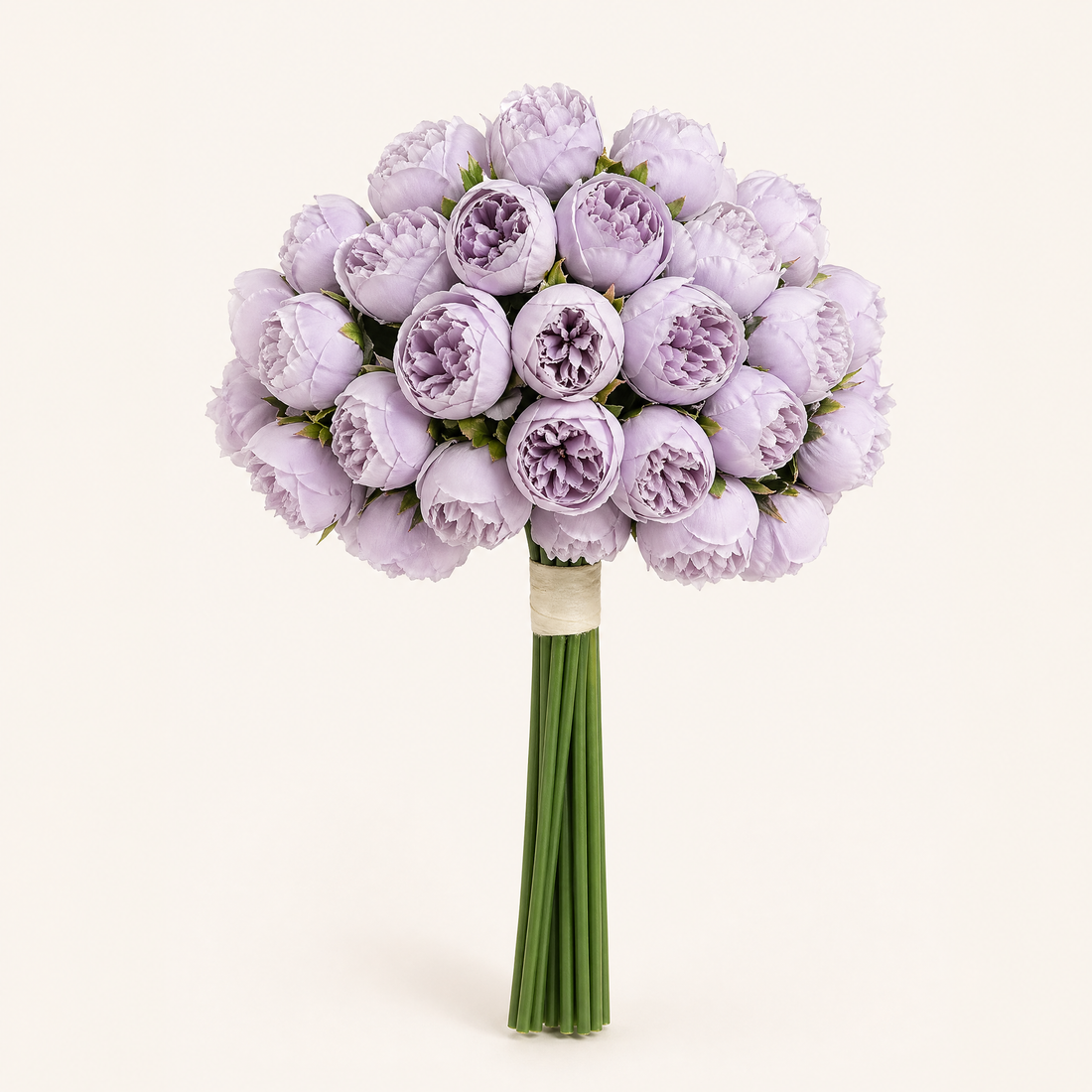 Artificial Peony Bouquet 27 Stems – Silk Fake Flowers for Vase Home Wedding Decor