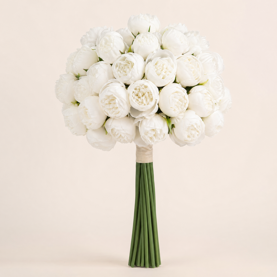 Artificial Peony Bouquet 27 Stems – Silk Fake Flowers for Vase Home Wedding Decor