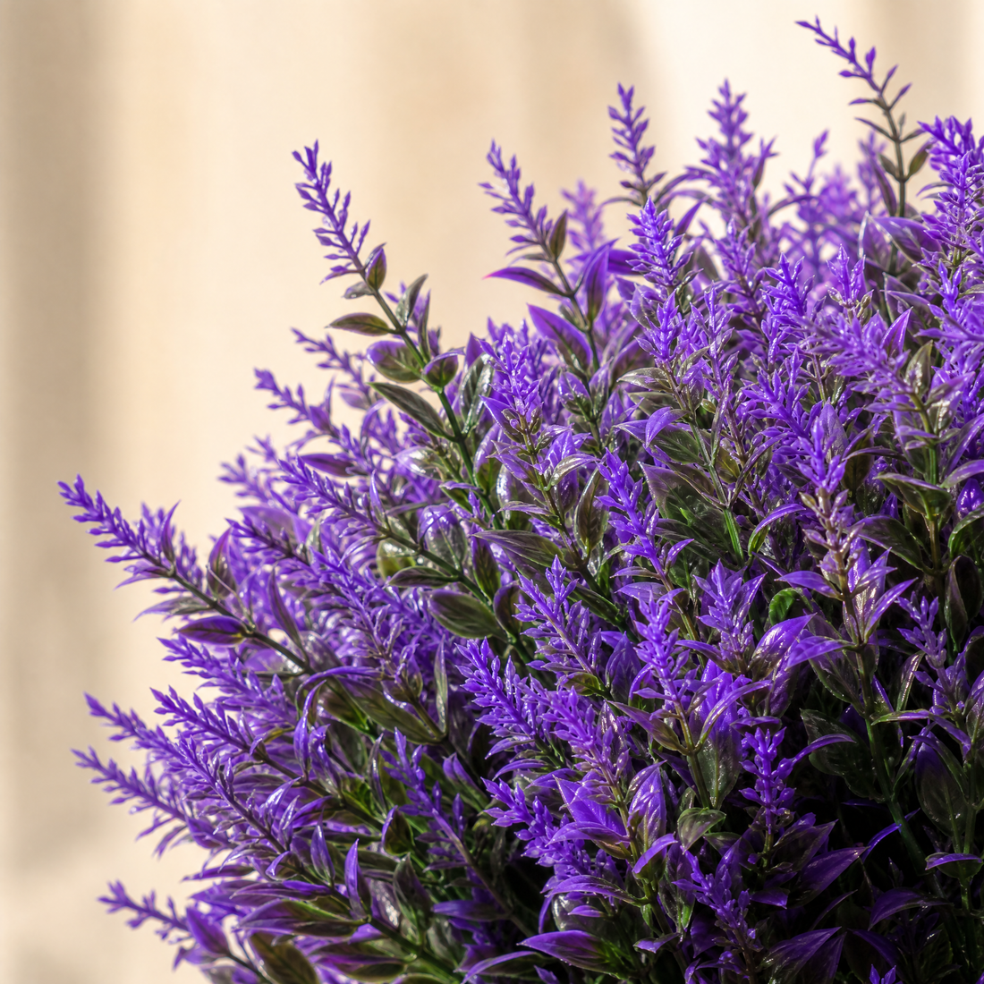 Artificial Lavender Bushes 12/24 Bundles – Faux Purple Flowers UV Safe Outdoor Use