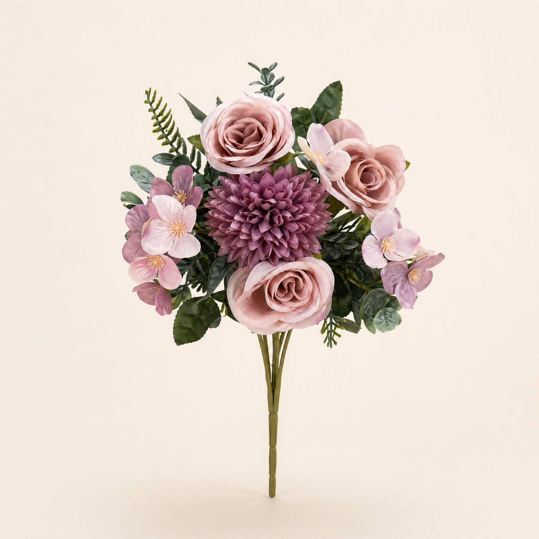 Artificial Rose Chrysanthemum Stems – Silk Faux Bouquet for Wedding Table Home Decor