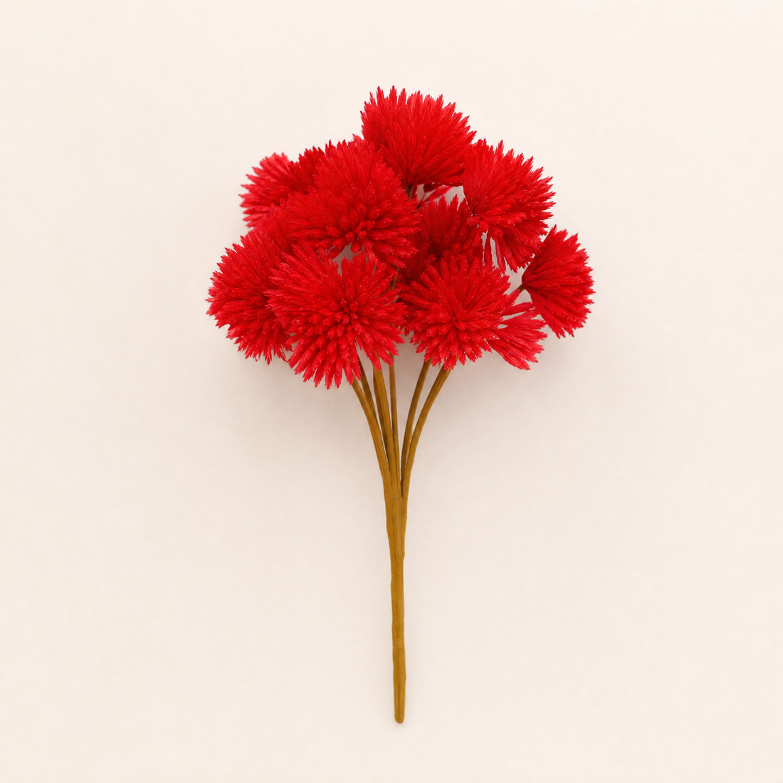 Faux Mimosa Stem – PU Cone Flower Pick for Home Decor and Floral Arrangements