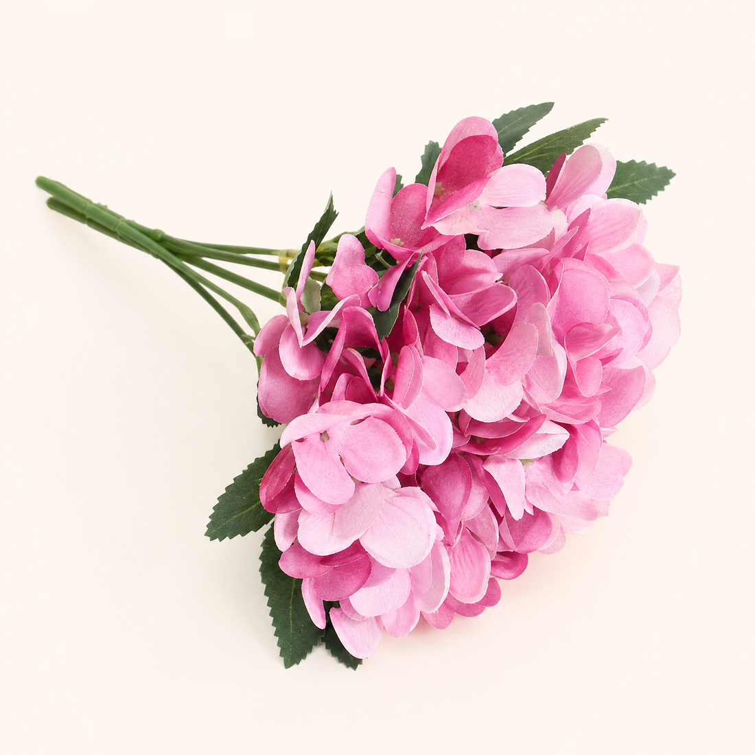 Silk Hydrangea Bouquet – Faux Floral Arrangement for Wedding Home Decor Table