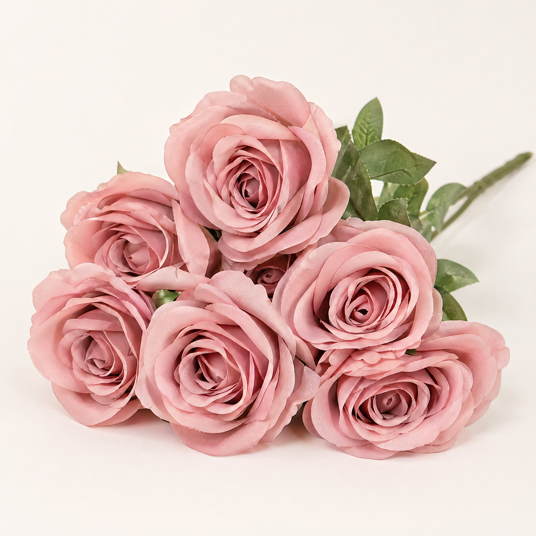 Faux Rose Bunch 10 Stems – Silk Wedding Flowers Vintage Tones Room Decor