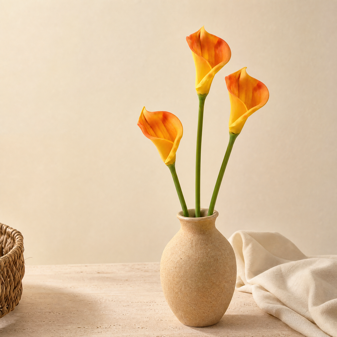 Calla Lily Faux Stem – PU Single Stem, 67cm, Wedding Table Floral Decor