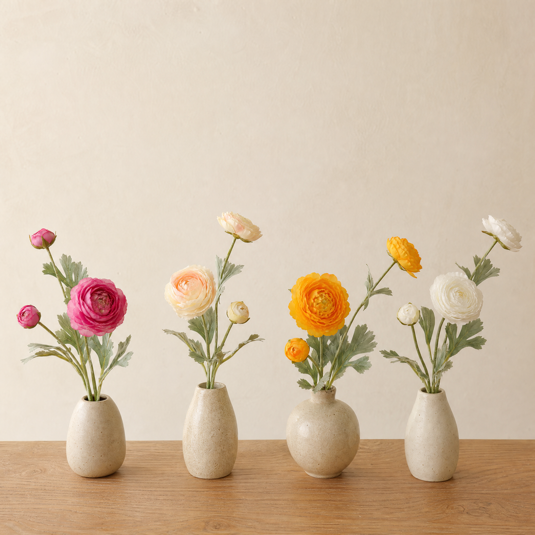 Silk Peony Stem – 3 Head Faux Floral Branch for Home Decor, Vase, Wedding