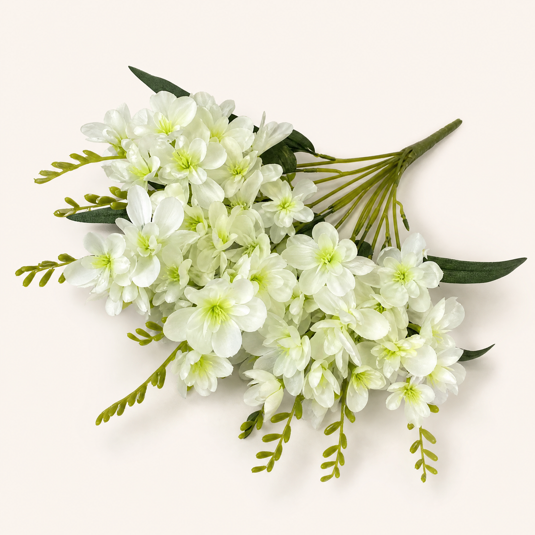 Silk Freesia Flower Stems – Faux Floral Bouquet for Wedding Table and Home Decor Display