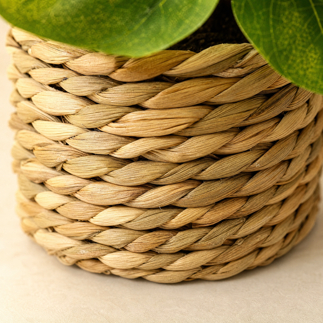 Faux Lemon Potted Plant – Woven Basket Pot, Artificial Fruit Decor, Kitchen Table Accent