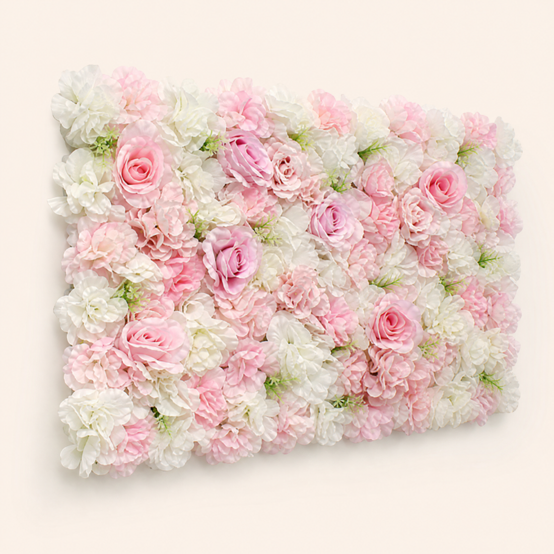 Silk Flower Wall Panel – Faux Floral Backdrop for Wedding Party Home Decor 60x40cm