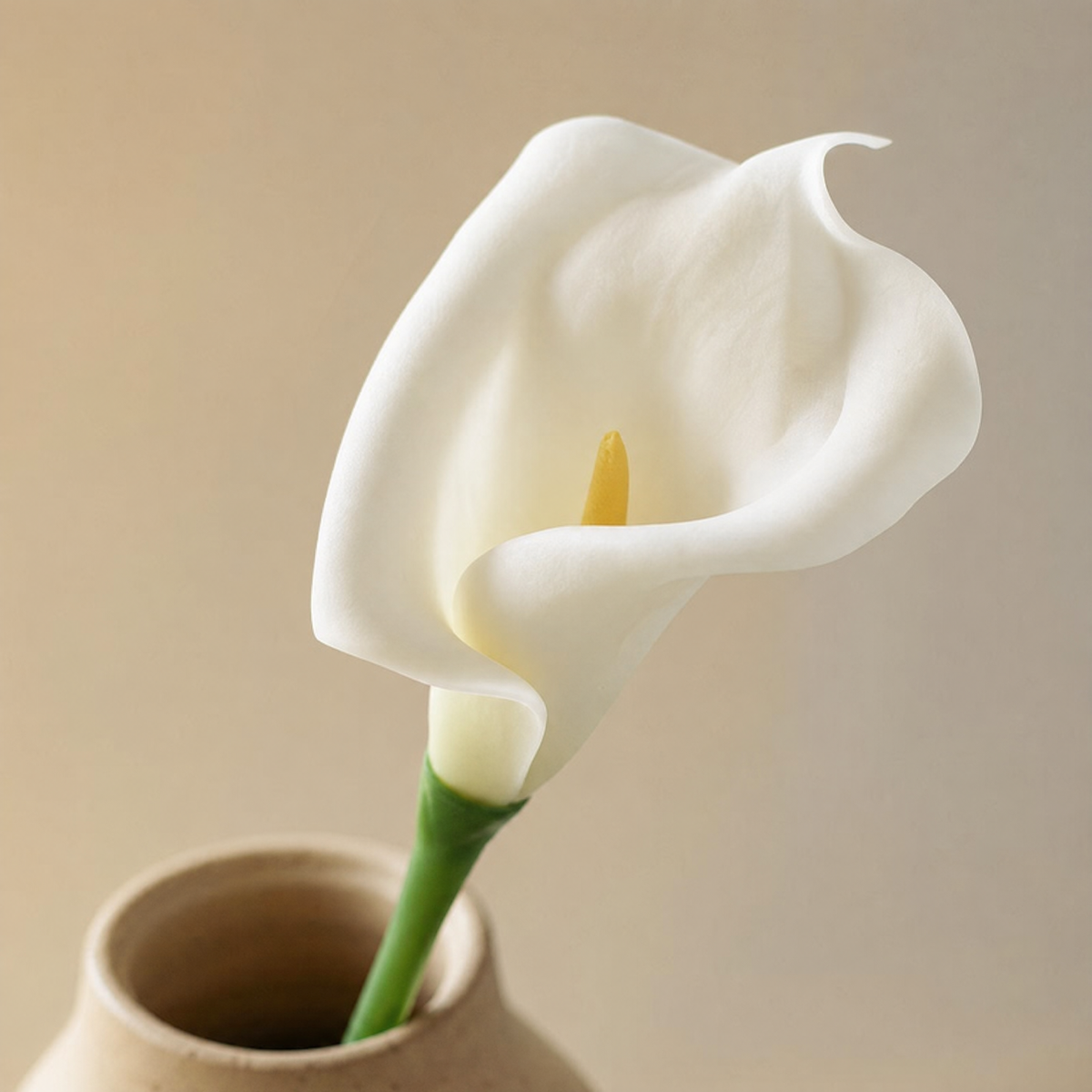Calla Lily Faux Stem – PU Single Stem, 67cm, Wedding Table Floral Decor