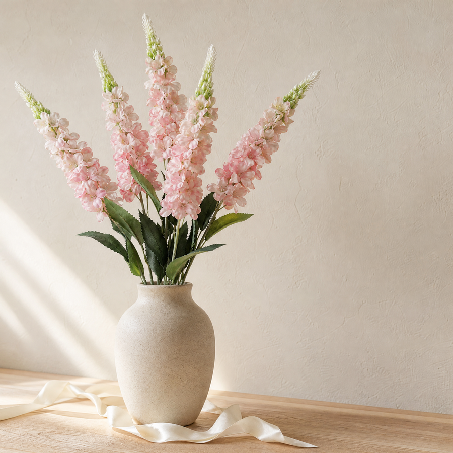 Artificial Delphinium Flower – Faux Silk Flower for Home Vase Wedding Arrangement