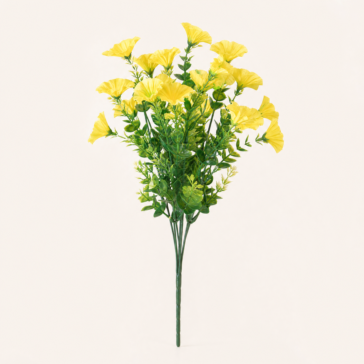 Silk Morning Glory Stem – Faux Floral Bush UV Resistant Indoor Outdoor Garden Decor