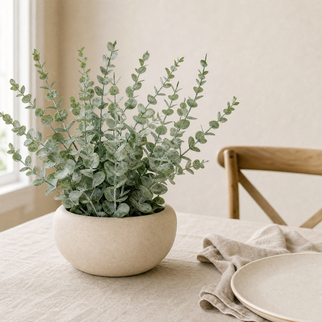 Faux Eucalyptus Stems – Artificial Greenery Branches for Vase, Home and Wedding Decor
