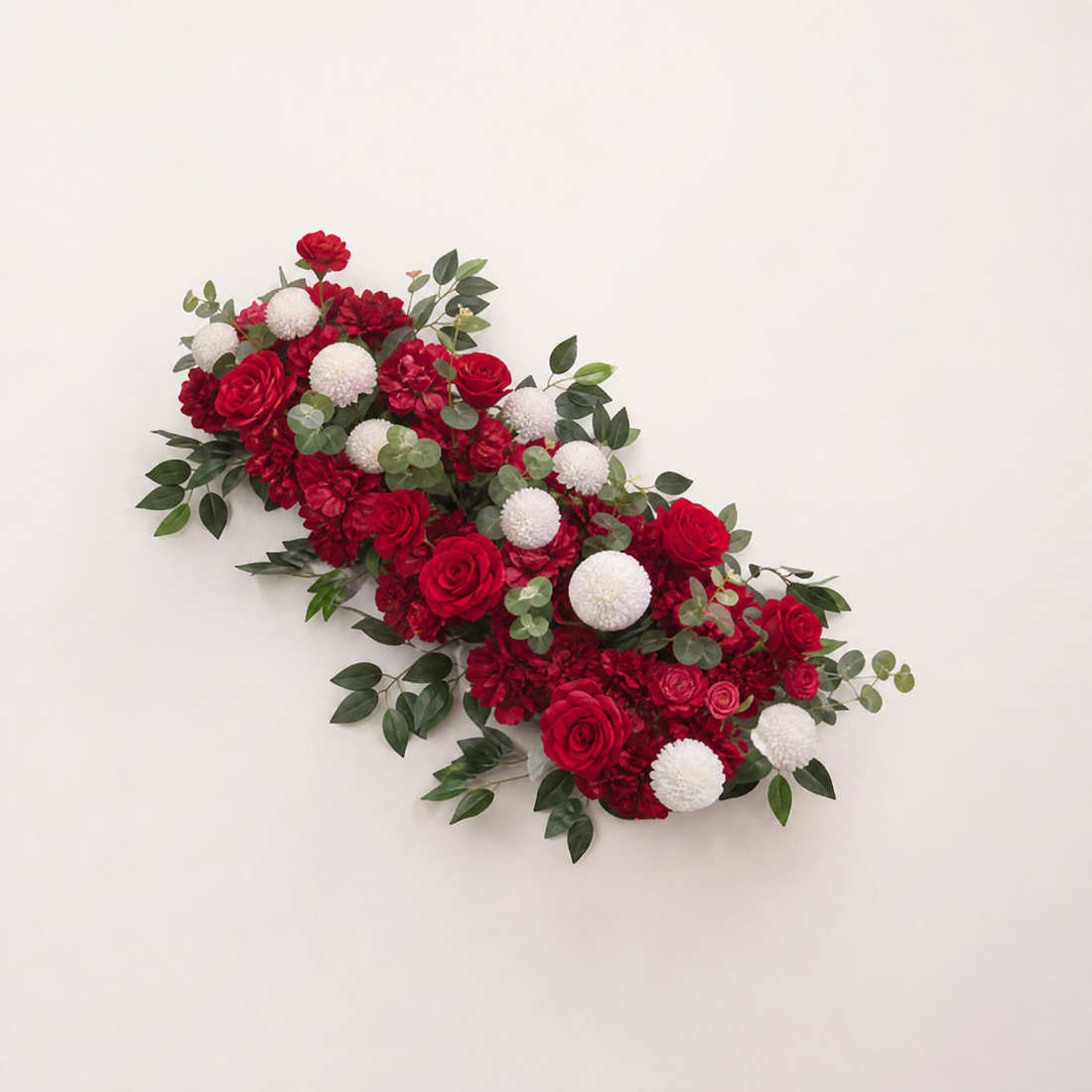 Artificial Rose Peony Flower Row – Silk Arch Backdrop Wedding Table Centerpiece Decor