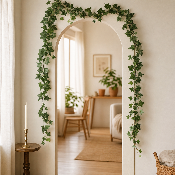Artificial Ivy Garland Faux Vine – 1.8m Silk Leaf Hanging Plant for Wall Wedding Decor