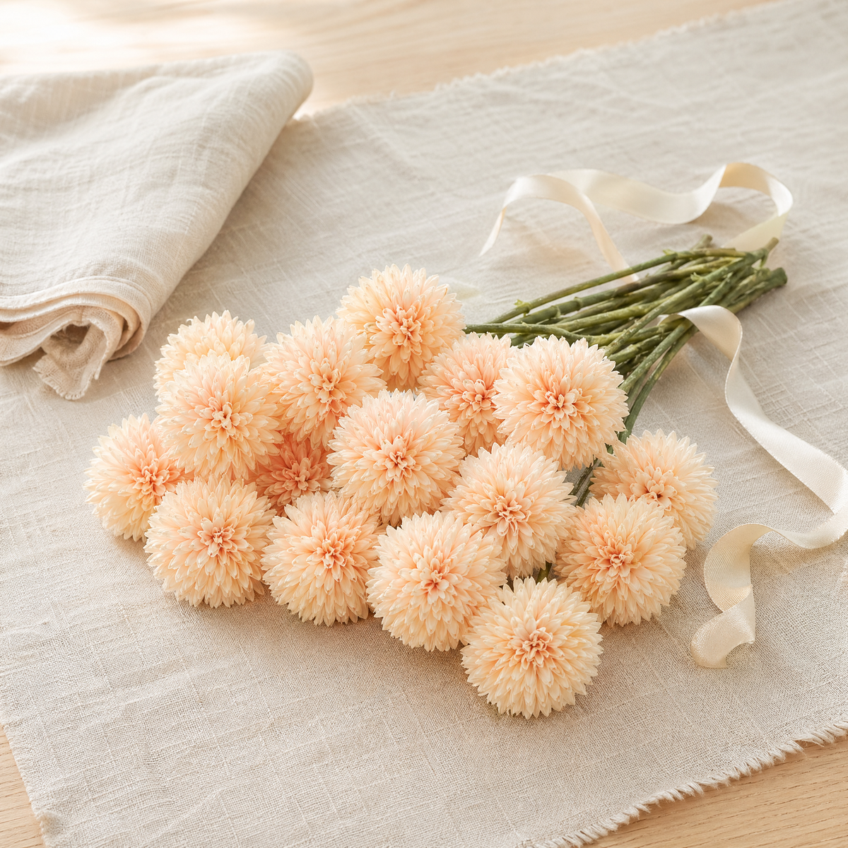 Artificial Hydrangea Stems Set of 5 – Faux Silk Flowers for Vase Wedding Home Decor