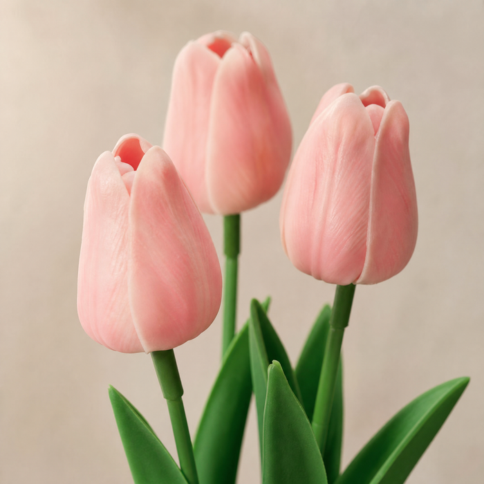 Faux Tulip Potted Plant – Realistic PVC Stems, Home Desk Decor, Wedding Table