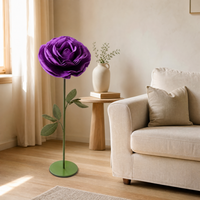 Giant Foam Rose Floor Stand – Wedding Backdrop Decor, Event Stage Prop, 140cm 170cm