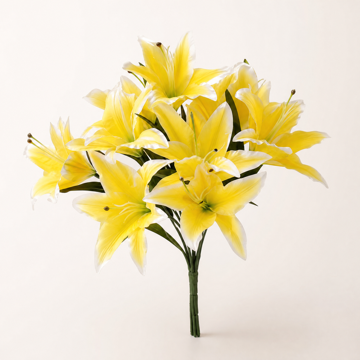 Silk Lily Bouquet 9 Heads – Faux Floral Branch for Wedding Home Decor Gift