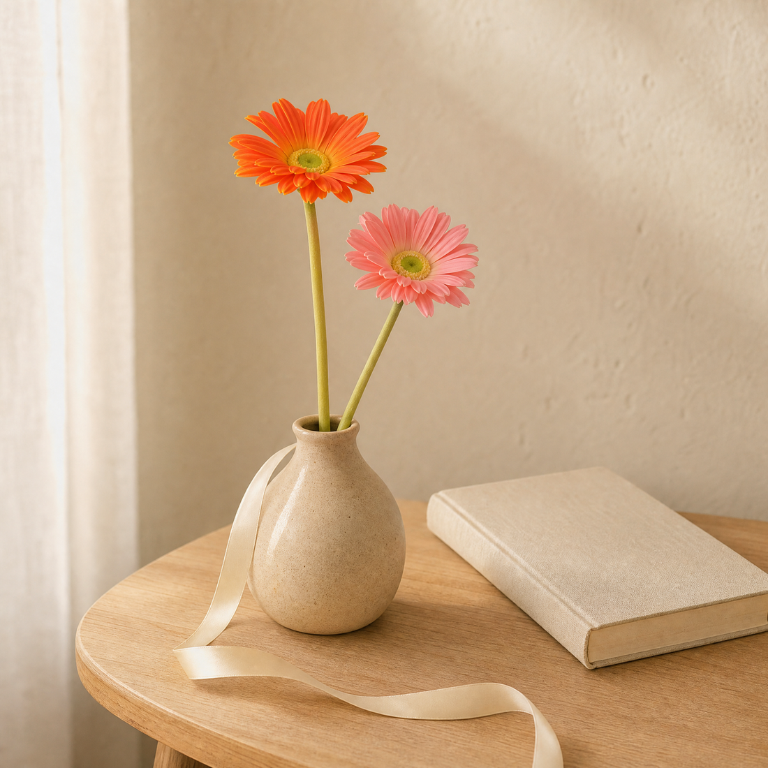 Faux Gerbera Stem – PU Artificial Flower for Home, Wedding and Desk Decor