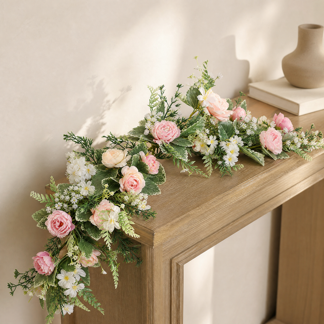 Artificial Rose Peony Garland – Silk Faux Floral Vine Wedding Arch Table Decor 175cm