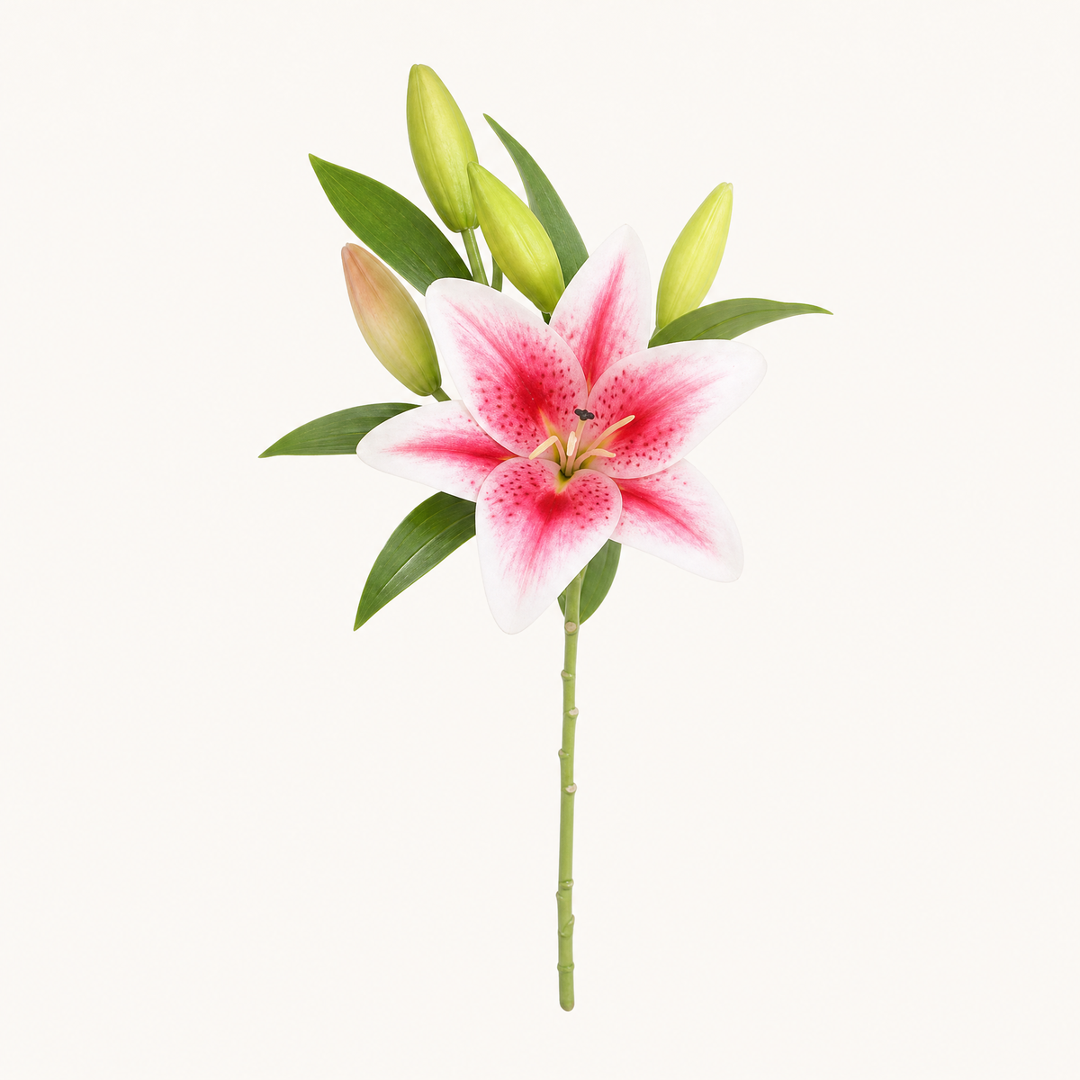 Faux Lily Branch – Artificial Stem for Wedding and Home Decor, 41cm