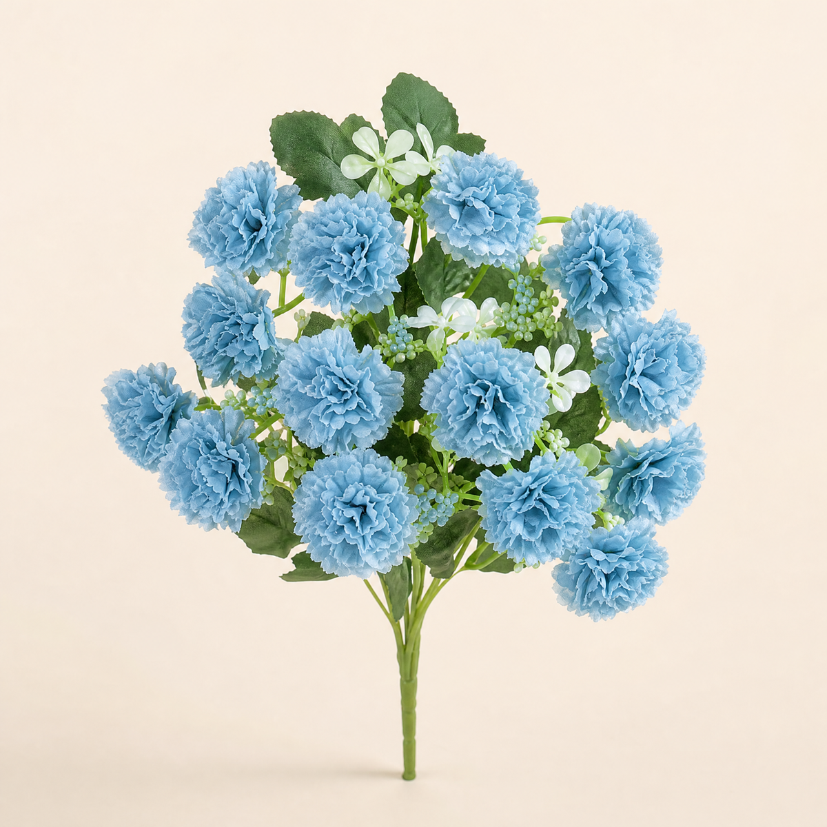 Faux Carnation Bouquet – 15 Heads Silk Stems Home Decor Wedding Table Arrangement