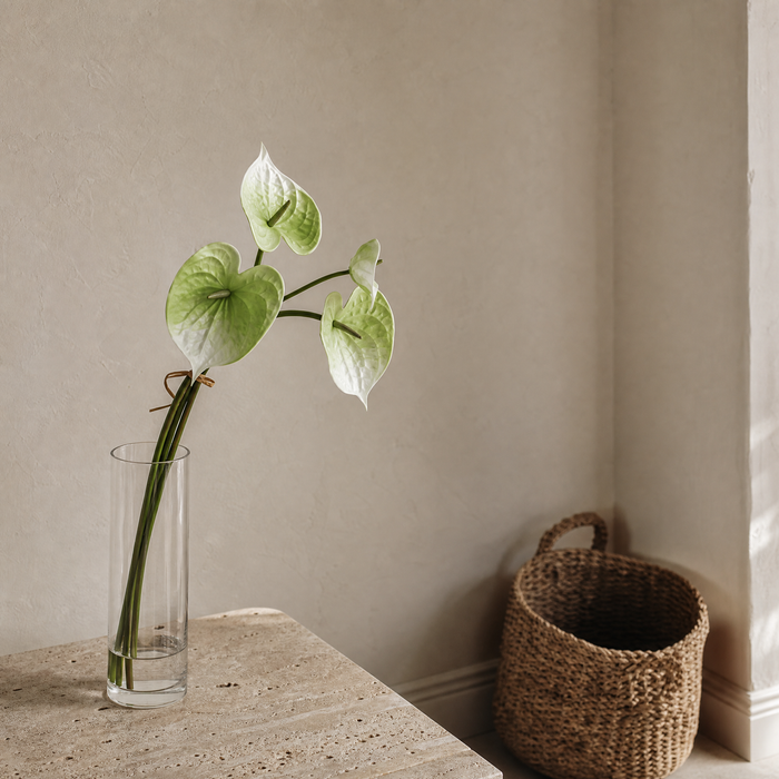 Faux Anthurium Stem Bundle – Real Touch PU Flower, Home and Wedding Decor