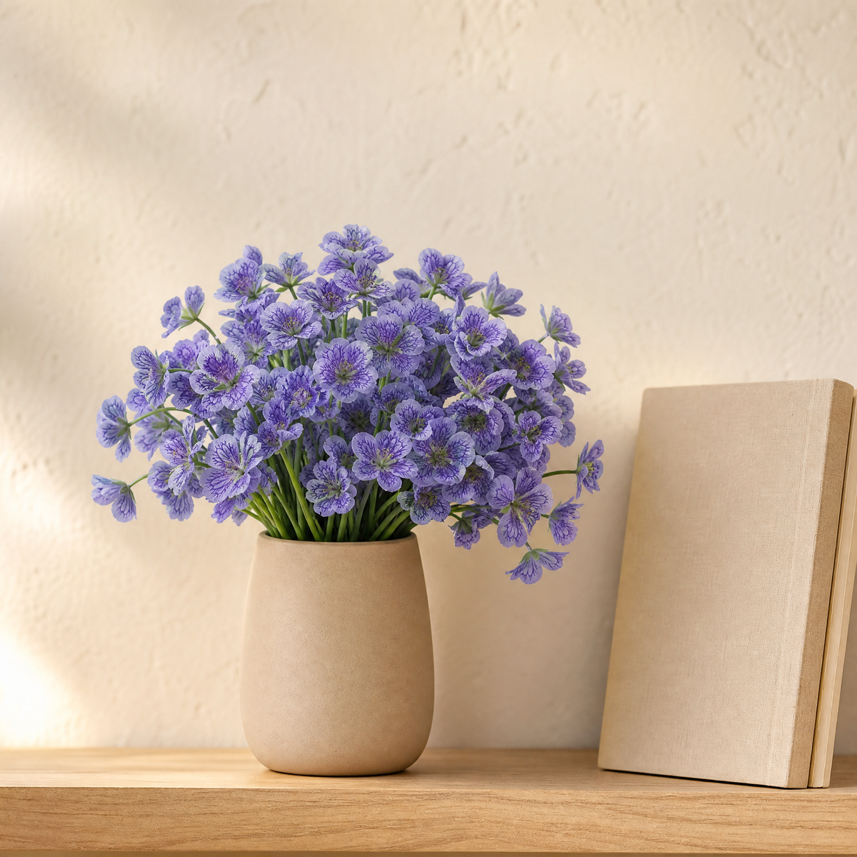 Artificial Violet Flower Bouquet – Silk Faux Blooms for Wedding and Home Decoration