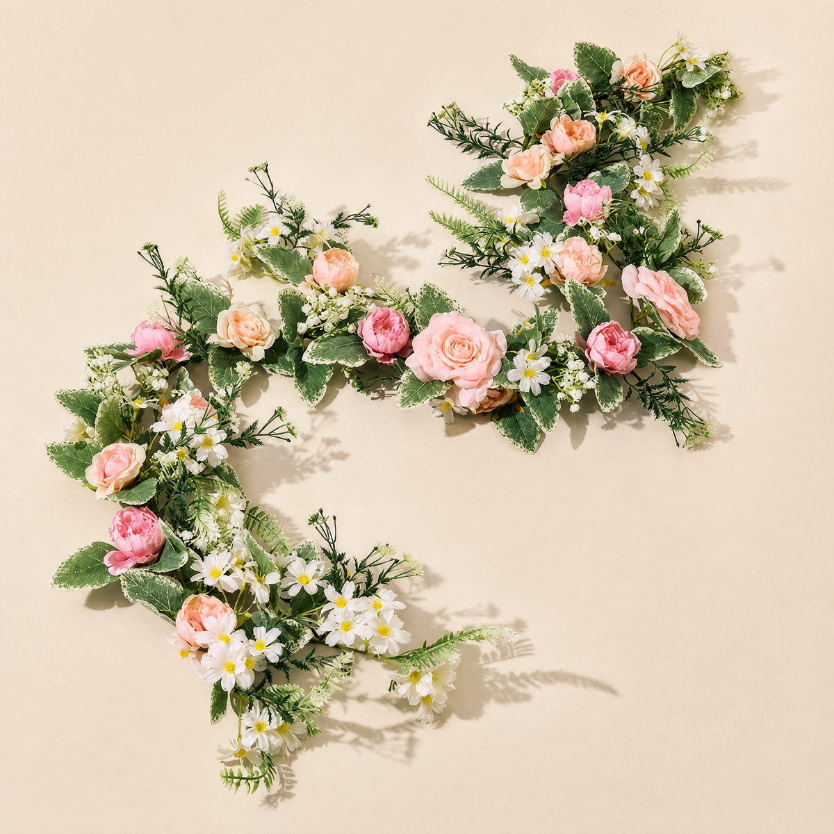 Artificial Rose Peony Garland – Silk Faux Floral Vine Wedding Arch Table Decor 175cm