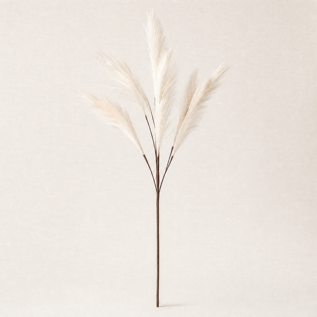 Silk Reed Stems Faux Pampas Bunch – Home Decor Wedding Vase Arrangement 80cm