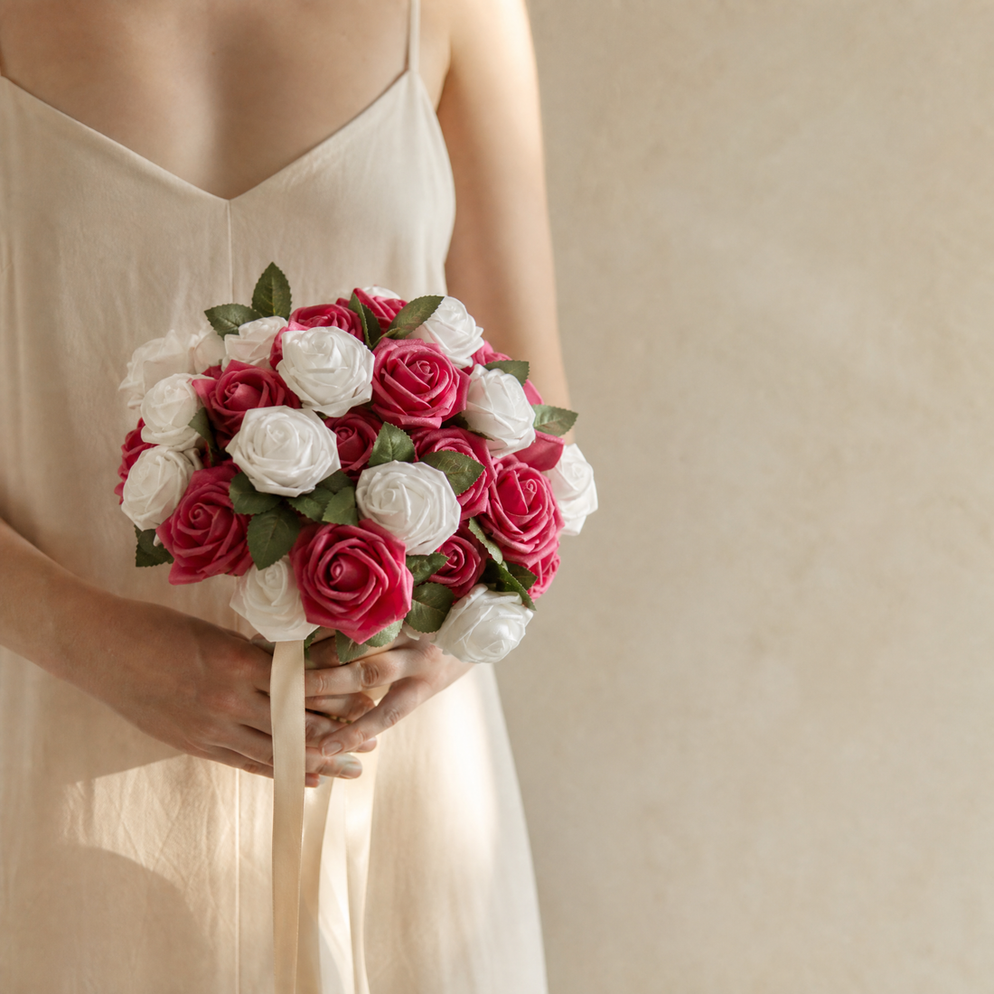Artificial Foam Roses – Bulk Wedding Bouquet Centerpiece Valentine Gift Decoration