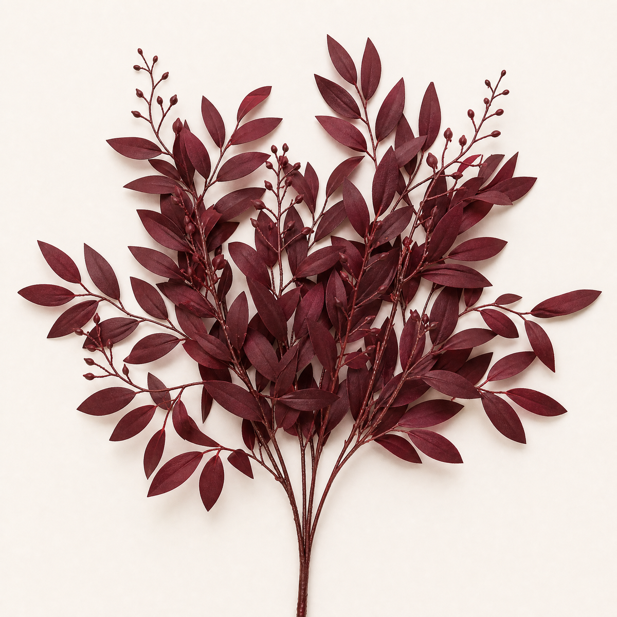Artificial Willow Leaf Stems – Faux Greenery Bouquet for Home Vase Decor