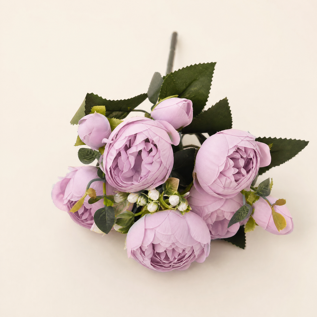 Silk Peony Bouquet – Faux Floral Arrangement for Home Vase Wedding Decor