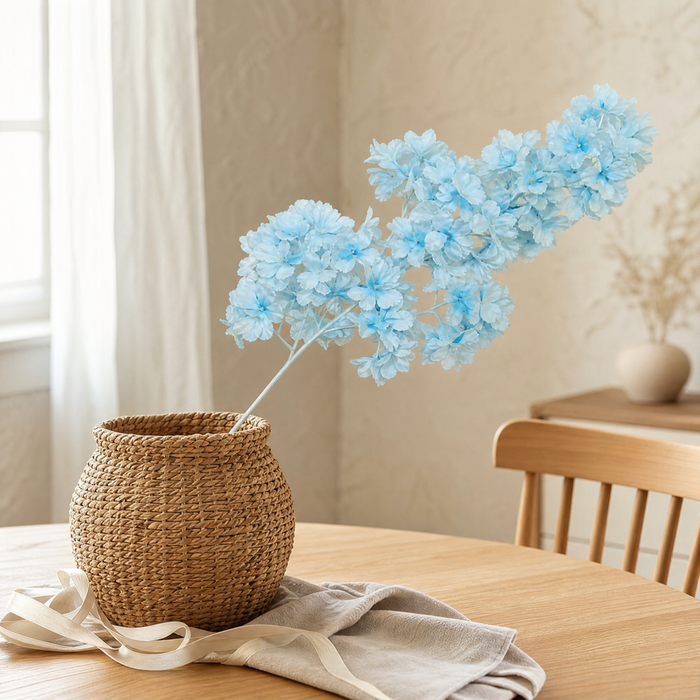 Silk Cherry Blossom Branch – Faux Sakura Stem Wedding Home Floral Decor 85cm